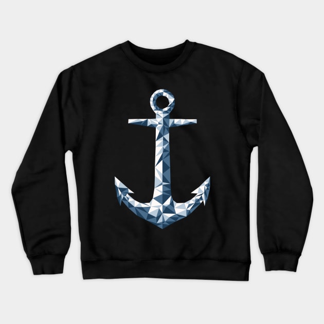 Polygon Anchor Crewneck Sweatshirt by SNZLER